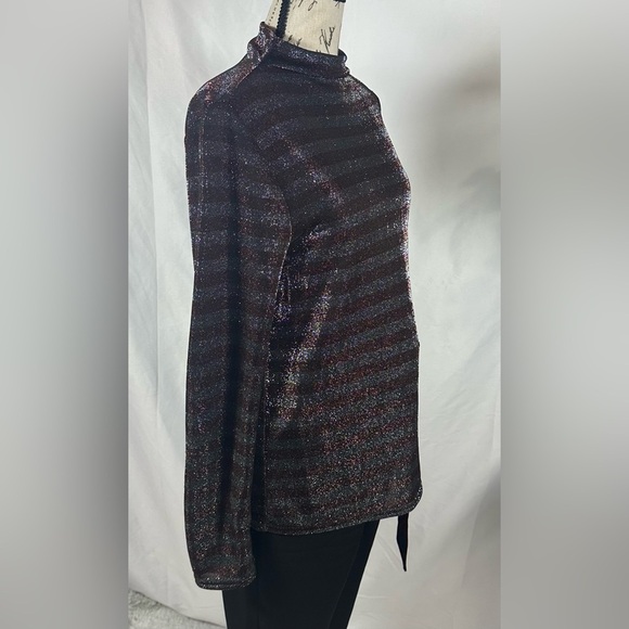 Nine West Mint Green Striped Blouse - Picture 9 of 12